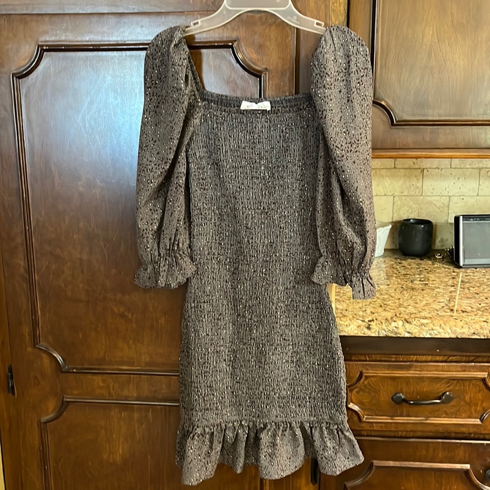 Morgan Clare Animal Print Fitted Dress